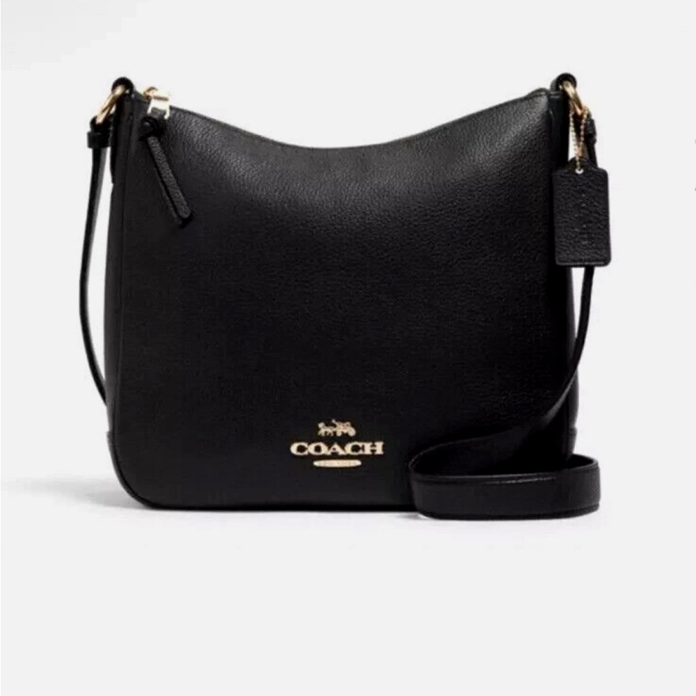 Coach Black Pebbled Leather Crossbody Bag